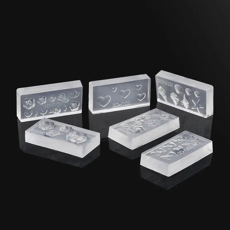 6 шт Модные прочные 3D силикагель формы для дизайна ногтей DIY Дизайн