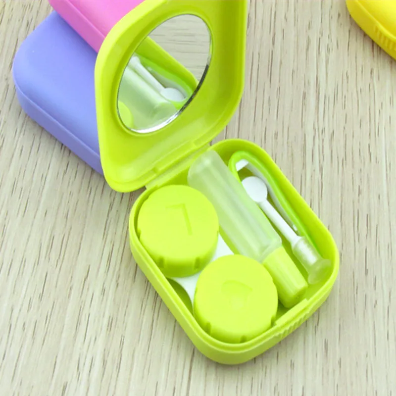 Портативный милый Контейнер для контактных линз чехол конфетных цветов Чехол