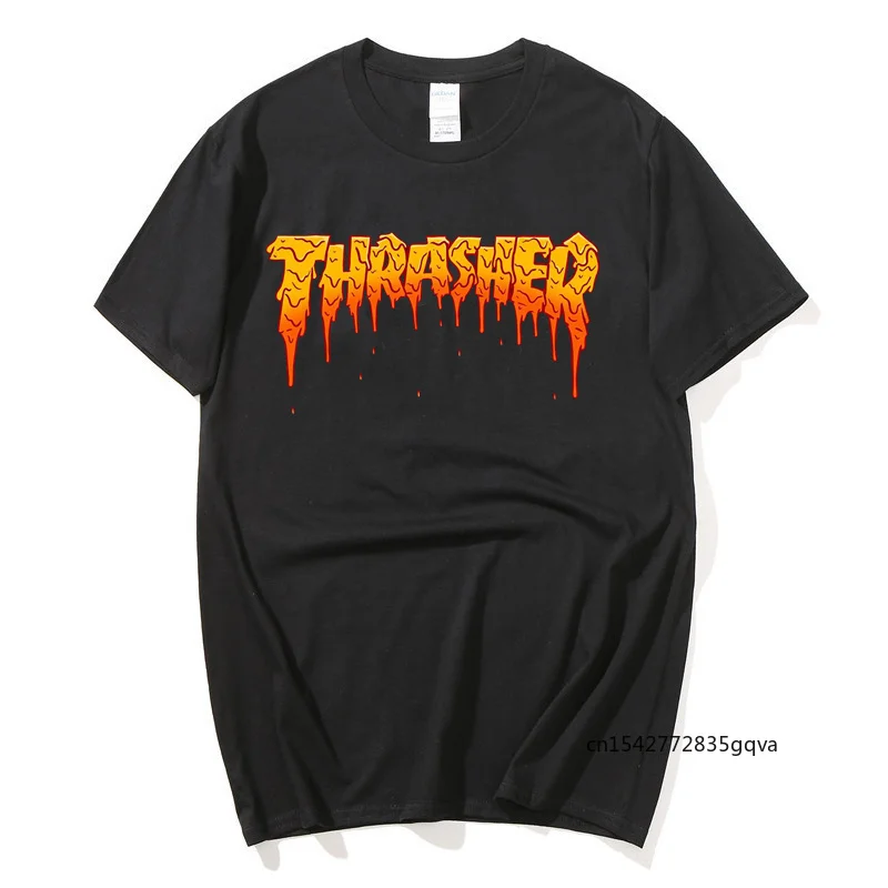 

Summer Men Short-sleeved T-shirt Fashion Anime Print T-shirt Men Funny Top Fire Pringting Summer Tshirt