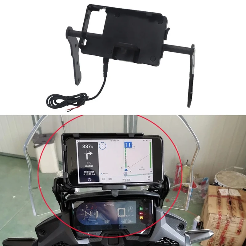 

Motorcycle Phone Stand Holder GPS Navigation Bracket with Charging Case for Honda CB500X CB500 X CB 500X 2016-2020