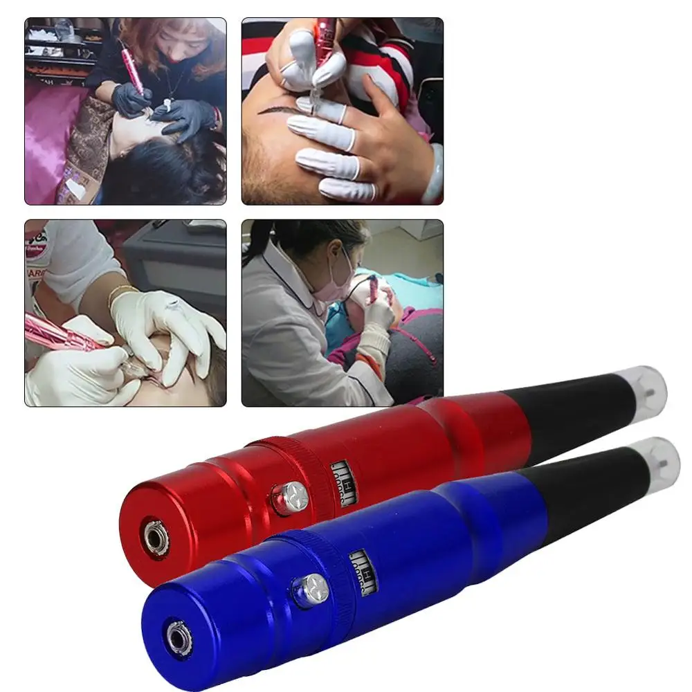 

2-Colors Semi-Permanent Tattoo Machine Fog Eyebrow Lip Line Microblading Beauty Makeup Tool Supplies Tattoo Pen US Plug 100-240V