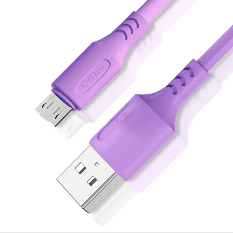 Микро-USB кабель 3A жидкий кремниевый USB-кабель для быстрой зарядки и передачи