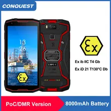 Conquista s12 pro atex à prova de explosão telefone android áspero ip68 impermeável nfc smartphones telefone celular seguro unloc (1)