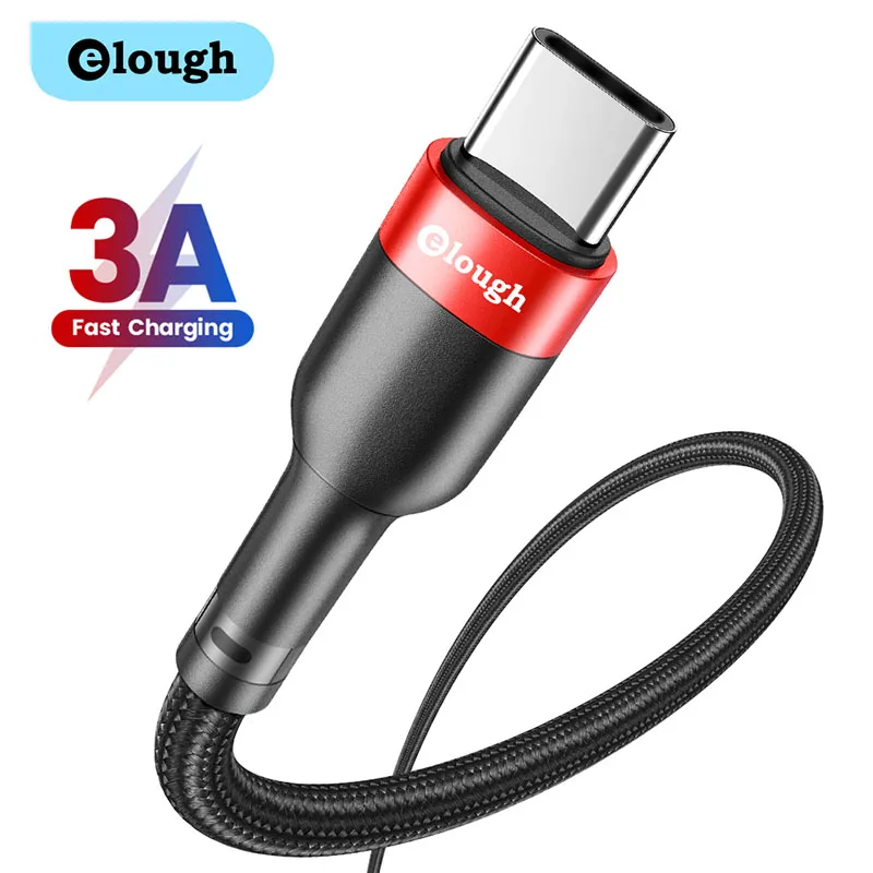 

Elough Type C Cable 3A Fast Charging USB C Cable Mobile Phone Charger Data Cord Wire USB Cable For Xiaomi Poco X3 Samsung Huawei