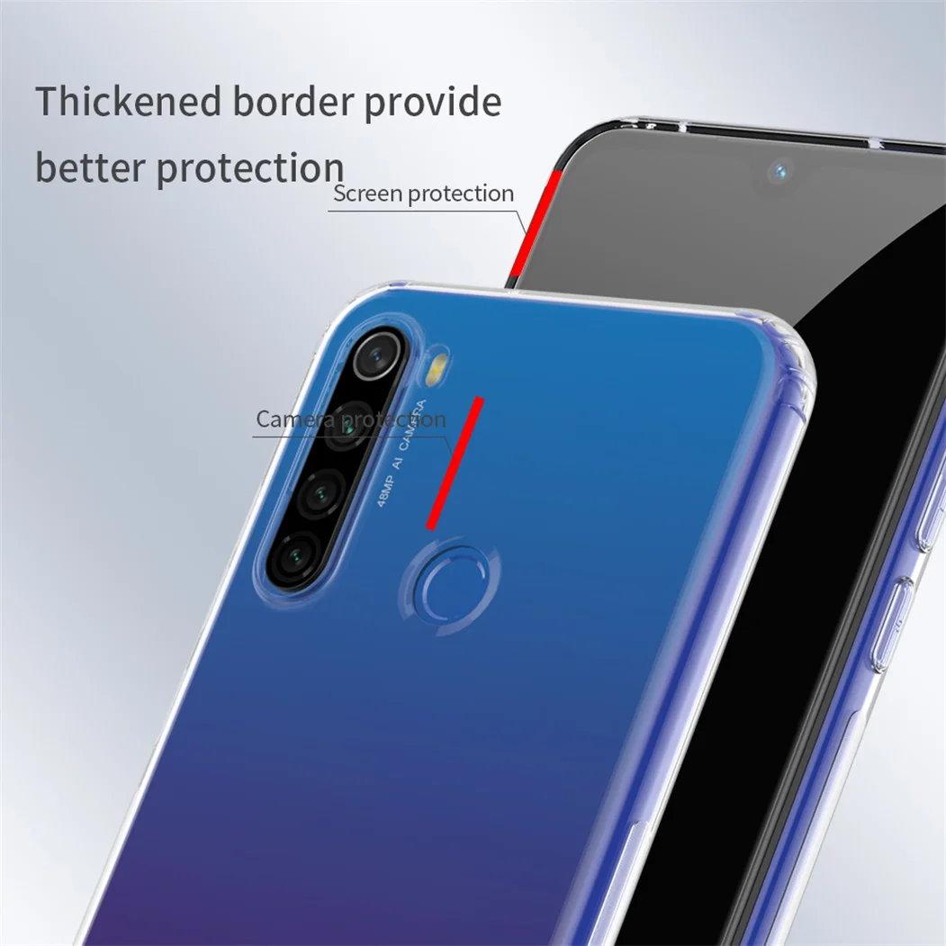 Чехол Nillkin для Xiaomi Redmi Note 8T прозрачный мягкий кремний чехол из ТПУ телефона Note8T |