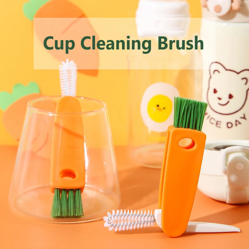 

New Cleaning Brush Portable Bottle Brushes Gap Cleaning Brushes Keyboard Cleaner Household 3 IN 1 Multifunctional Kitchen Tools