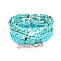 bohemian jewelry bracelets set for women boho tassel charm multilayer beads bracelet wristband pulseras mujer femme bijouterie