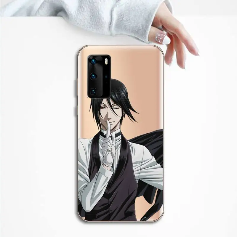 

Black Butler anime Phone Case Transparent for Huawei P20 P30 P40 lite pro P smart 2019 honor 8x 10i