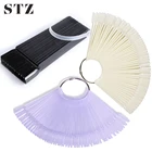 STZ 1 комплект накладные ногти Типсы веер Дисплей Палитра цветовая карта натуральный прозрачный акриловый гель лак практика искусственный инструмент для ногтей #386-1