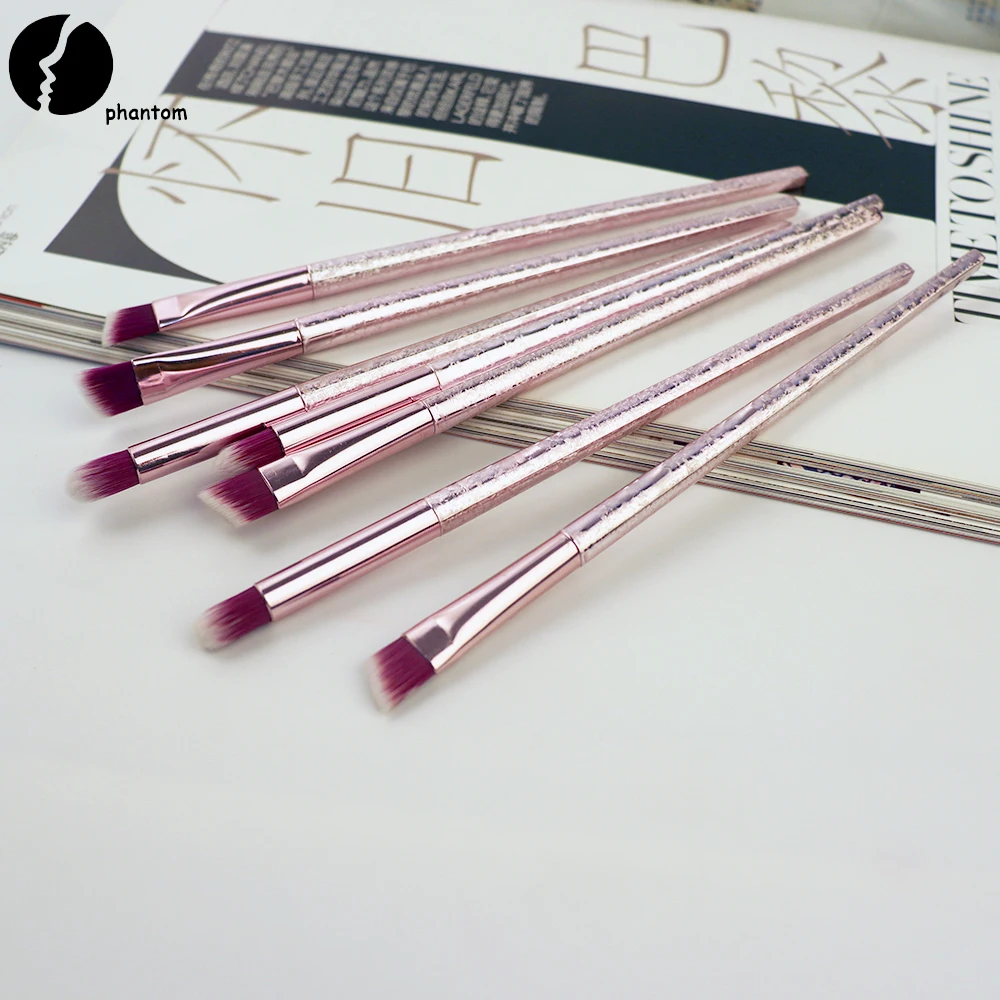 

Уникальная блестящая кисть для бровей с одной ручкой и трещинами, фиолетово-розовая кисть для теней, Прямая поставка