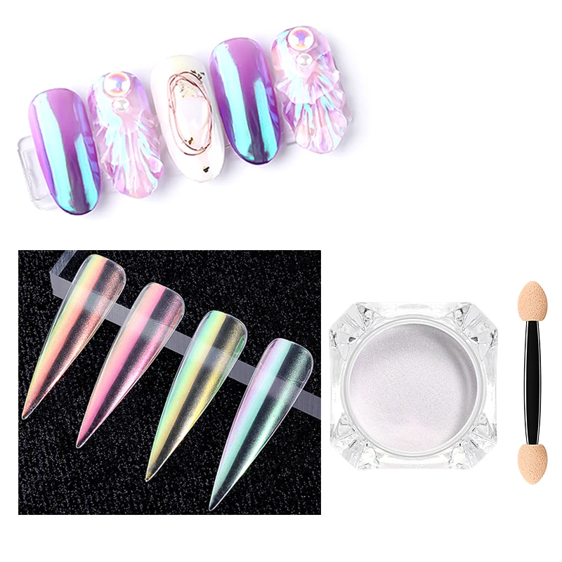 Пудра с блестками для ногтей Волшебный Единорог Радужный Блеск пудра Хамелеон