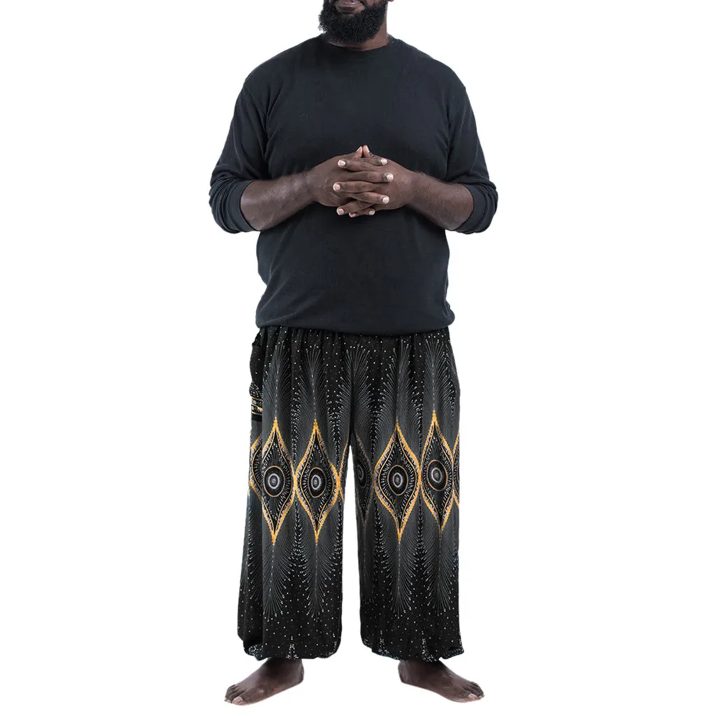 2019 Новое поступление мужские повседневные свободные хиппи широкие брюки Boho