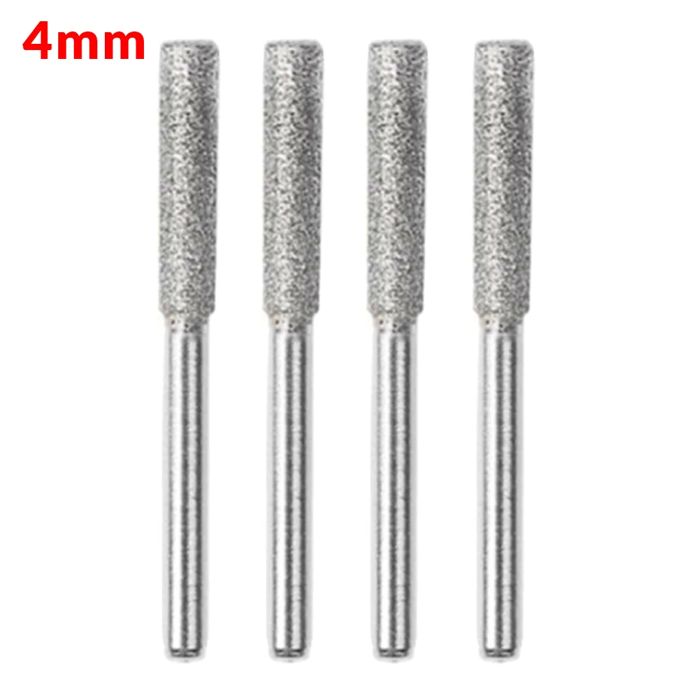 

Grinding Head Polishing Sharpener 3mm 4PCS Per Kit Diamond Chainsaw Burr File Chain Saw Sharpening Carving Grinding Tools