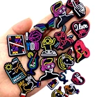 Модные подвески для обуви в виде цветной иконы, 1 шт., подвески для обуви для диджея, лошади, сада из ПВХ, Кроксы, аксессуары, пряжка, Декор, подходит для браслета, подарки