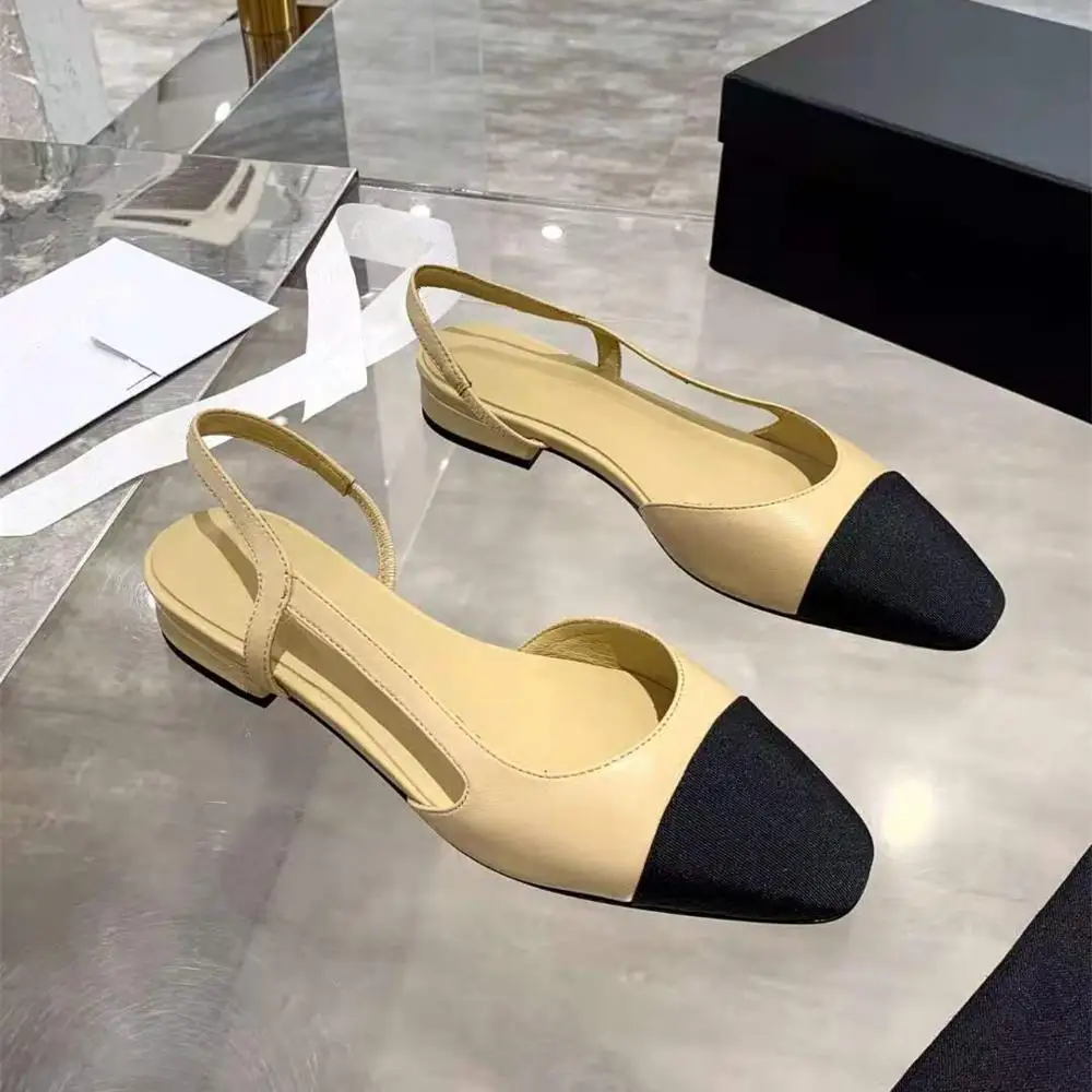 

Ollymurs Women's Sandals Classics Desinger Shoes Slip On Shallow Flats Shoes For Summer Sandals Genuine Leather Plus Size 34-42