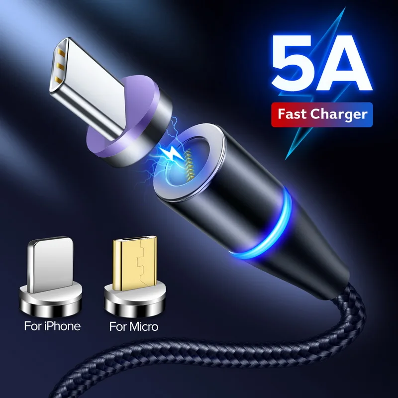 GETIHU 5A Магнитный USB кабель для зарядного устройства type-C для huawei P30 P20 Pro mate 20 10 Honor 20 Магнитный type-C шнур для быстрой зарядки телефона