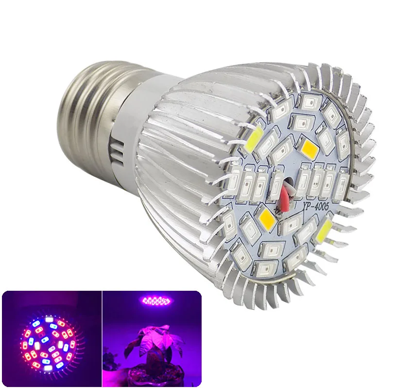 

Full Spectrum 28 LED Grow Lights E27 Plant Growing UV IR Light Lamp Bulb For Hydroponics System Flower Veg Indoor Green House