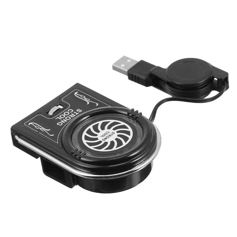 

Adjustable Laptop Fan Cooler Portable USB LED Air Cooler With Telescopic Cable