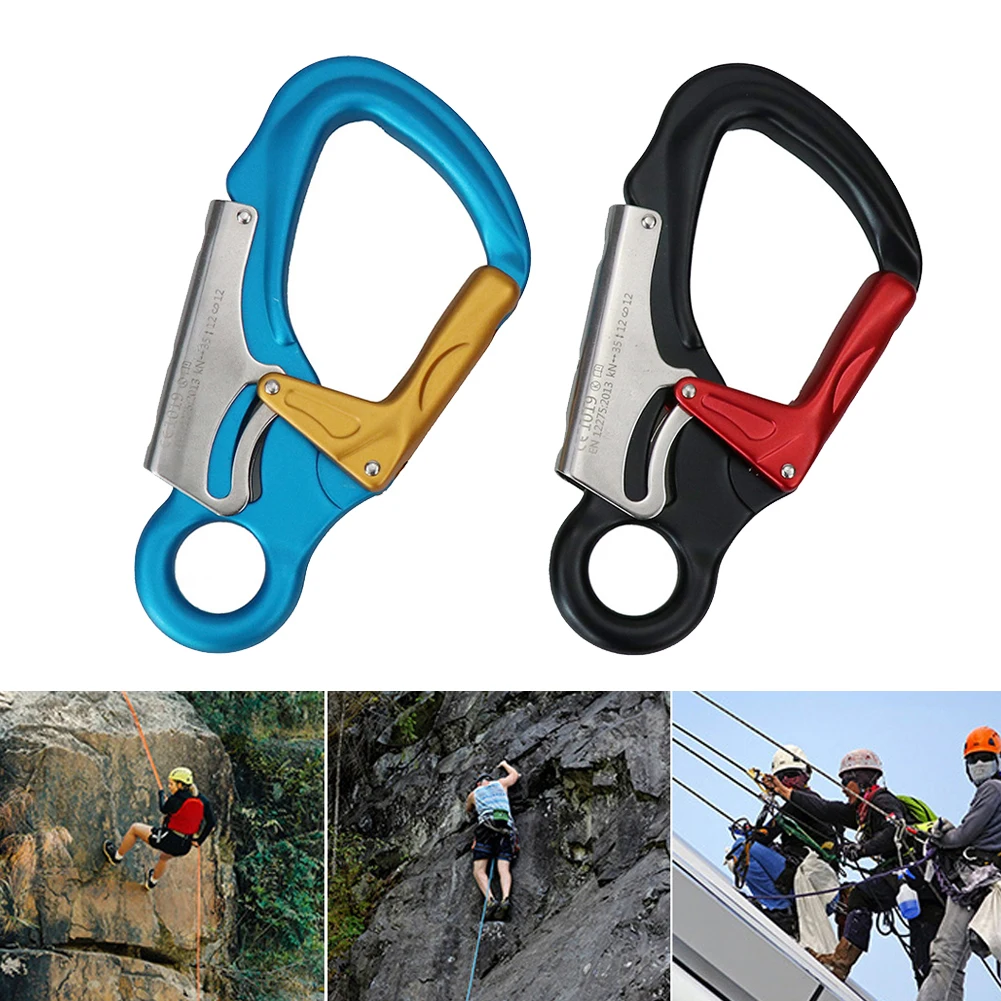 

Outdoor Rock Climbing Security Safety Buckle Carabiners Hook Master Lock 35KN