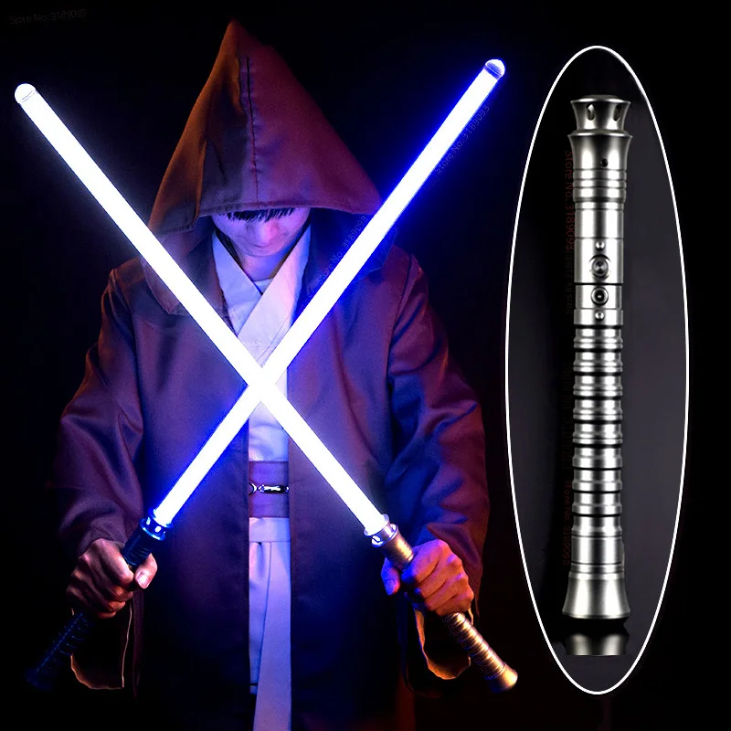

New Light Bar Style Lightsaber Luke Light Saber Force Rechargeable Color Changing Sound Metal Handle Sword
