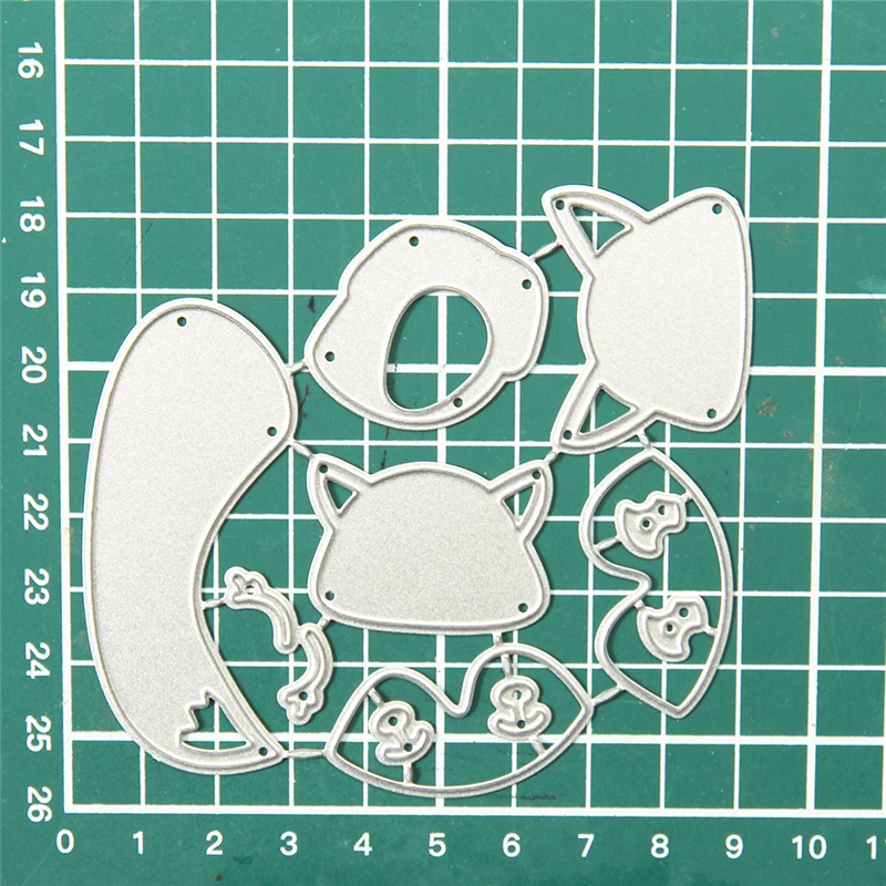 DiyArts штампы в виде животных, лиса, мама и ребенок, металлические Вырубные штампы, новинка, для изготовления открыток, скрапбукинг, тиснение, трафарет, штампы - Цвет: die