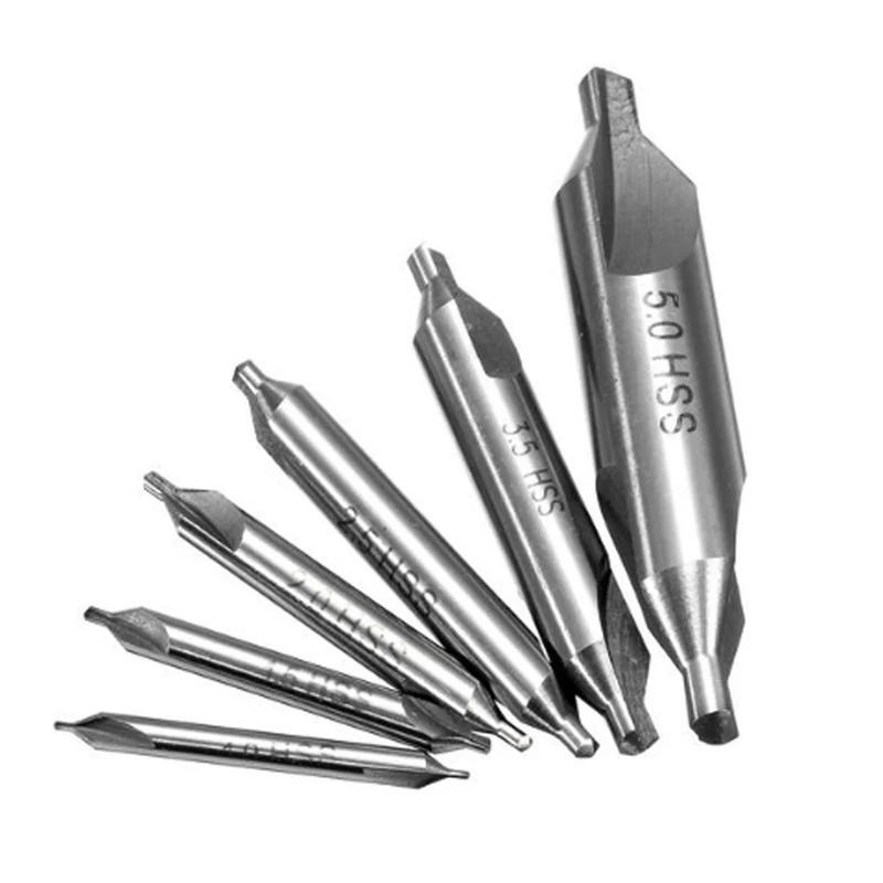 6pcs HSS Combined Center Drills 60 Degree Countersinks Angle Bit Set 1.0mm 1.5mm 2.0mm 2.5mm 3.5mm 5mm Metal Drill Bit 4.7 6pcs hss combined center drills 60 degree countersinks angle bit set 1 0mm 1 5mm 2 0mm 2 5mm 3 0mm 5mm metal drill bit 4 7