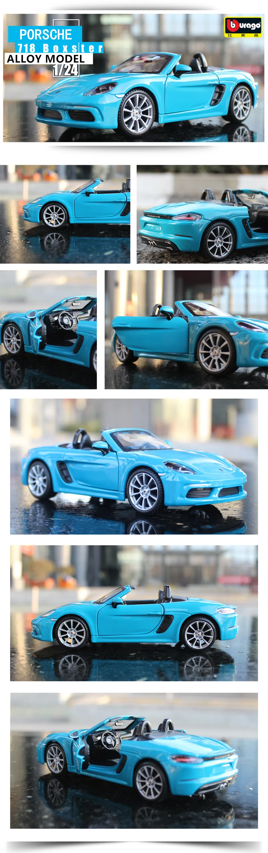 Bburago 1:24 Porsche 718 BOXSTER имитация сплава Модель автомобиля ремесла украшение Коллекция игрушек инструменты подарок