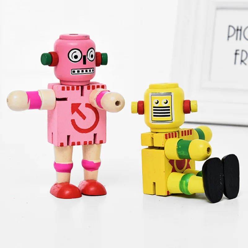 Классическая трансформация Деревянный робот автомобили фигурка