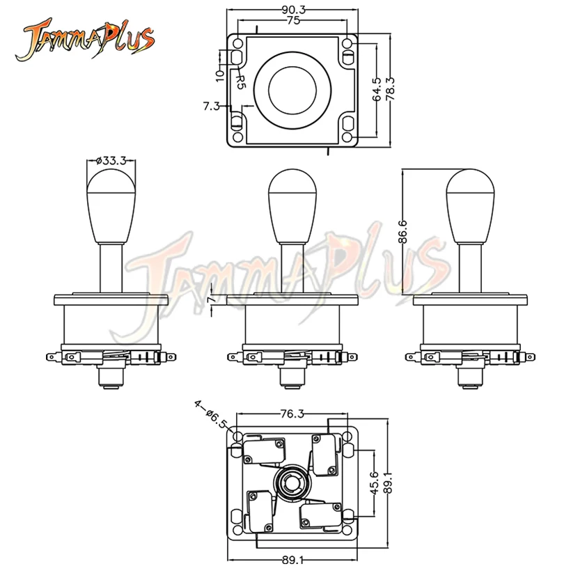 Оригинальный аркадный джойстик в стиле HAPP американская ручка Нулевая задержка