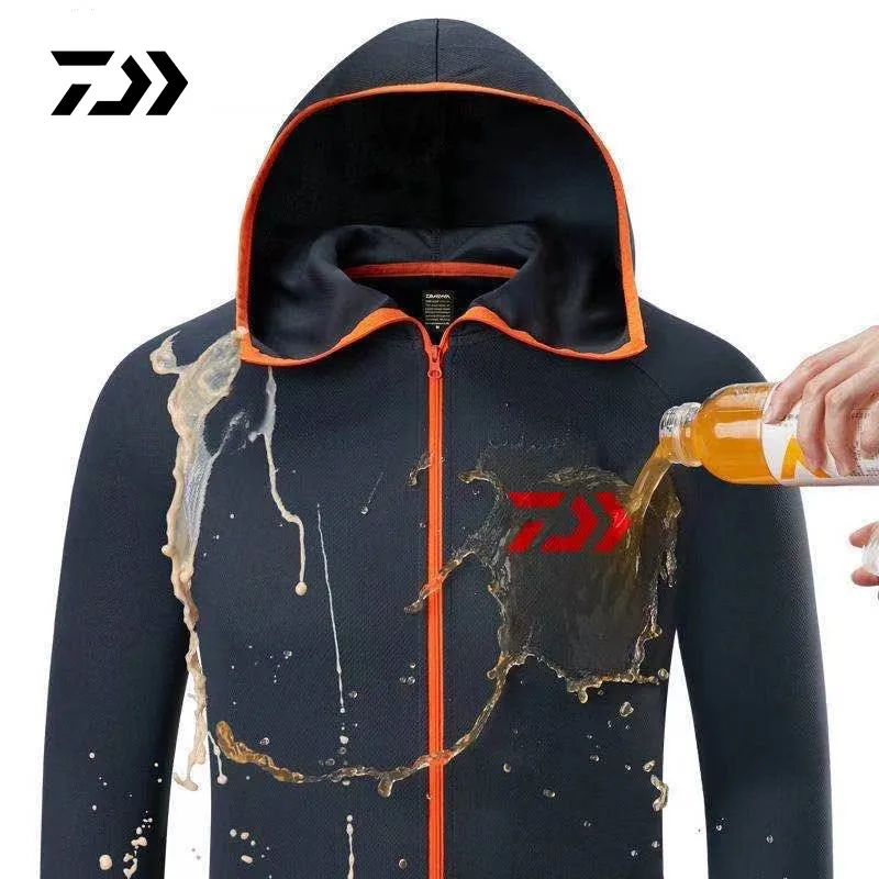 

Рыболовная рубашка Daiwa, дышащая рыболовная одежда, мужская водонепроницаемая рыболовная рубашка, куртка с длинным рукавом, одежда для быстр...