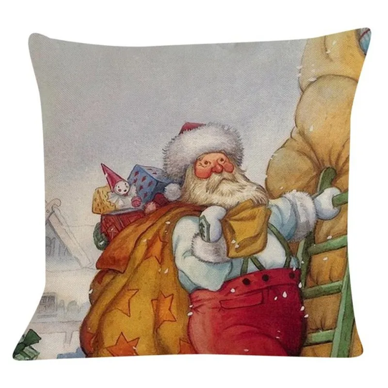 Merry Christmas Style Pattern Pillow Cases Square Sofa Throw Pillowcases Seat Cushion Covers Home Decor | Дом и сад
