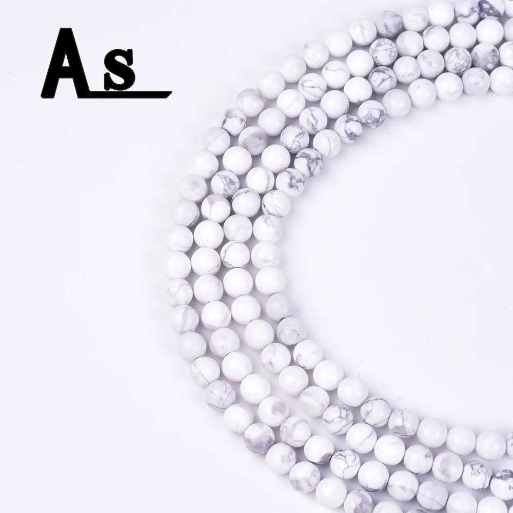 Asingeloo натуральный драгоценный камень полированные белые зеркальные бусины для
