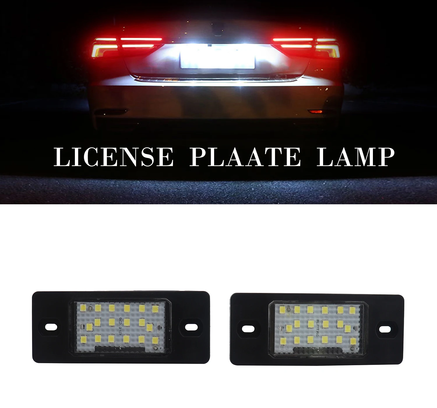 2 шт. белые светодиодные с Canbus автомобильный светильник номерного знака задний