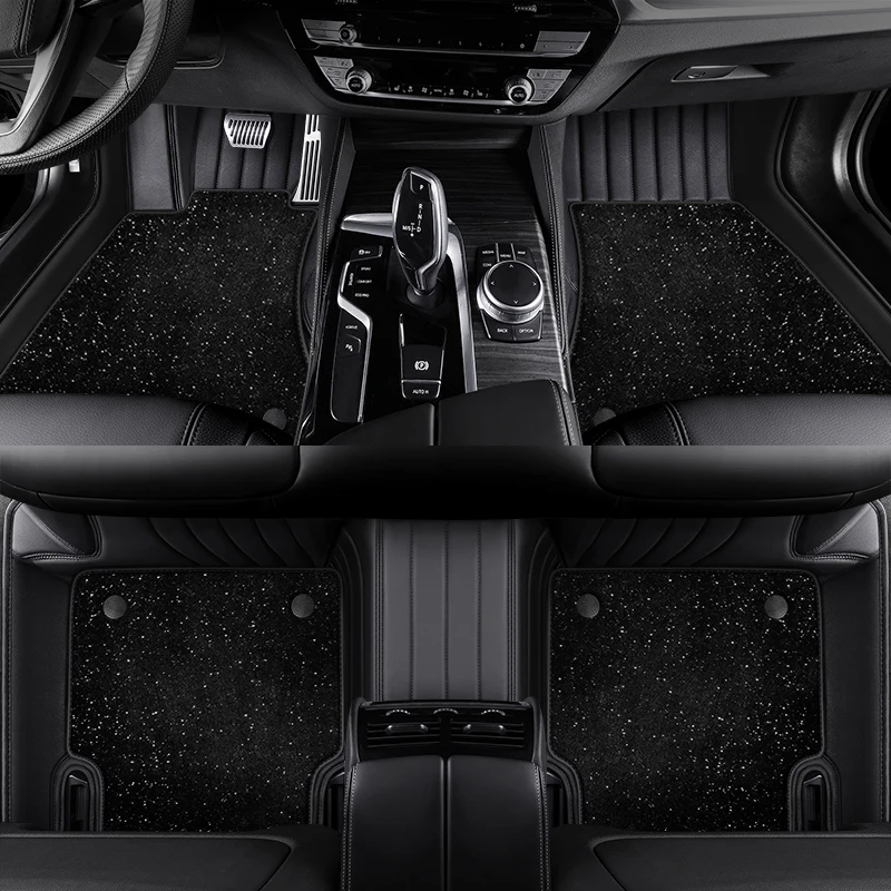 Натуральная кожа черный красный синий автомобильные коврики для ssangyong kyron actyon sport