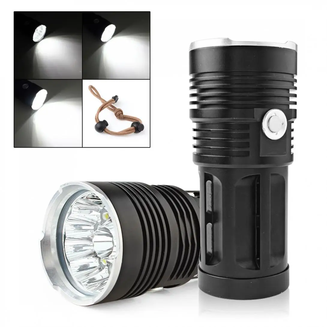 

3600LM 12x XML-T6 LED Super Bright Backpacking Hunting Fishing Flashlight with 4 Modes Torch Flash Lamp NEW