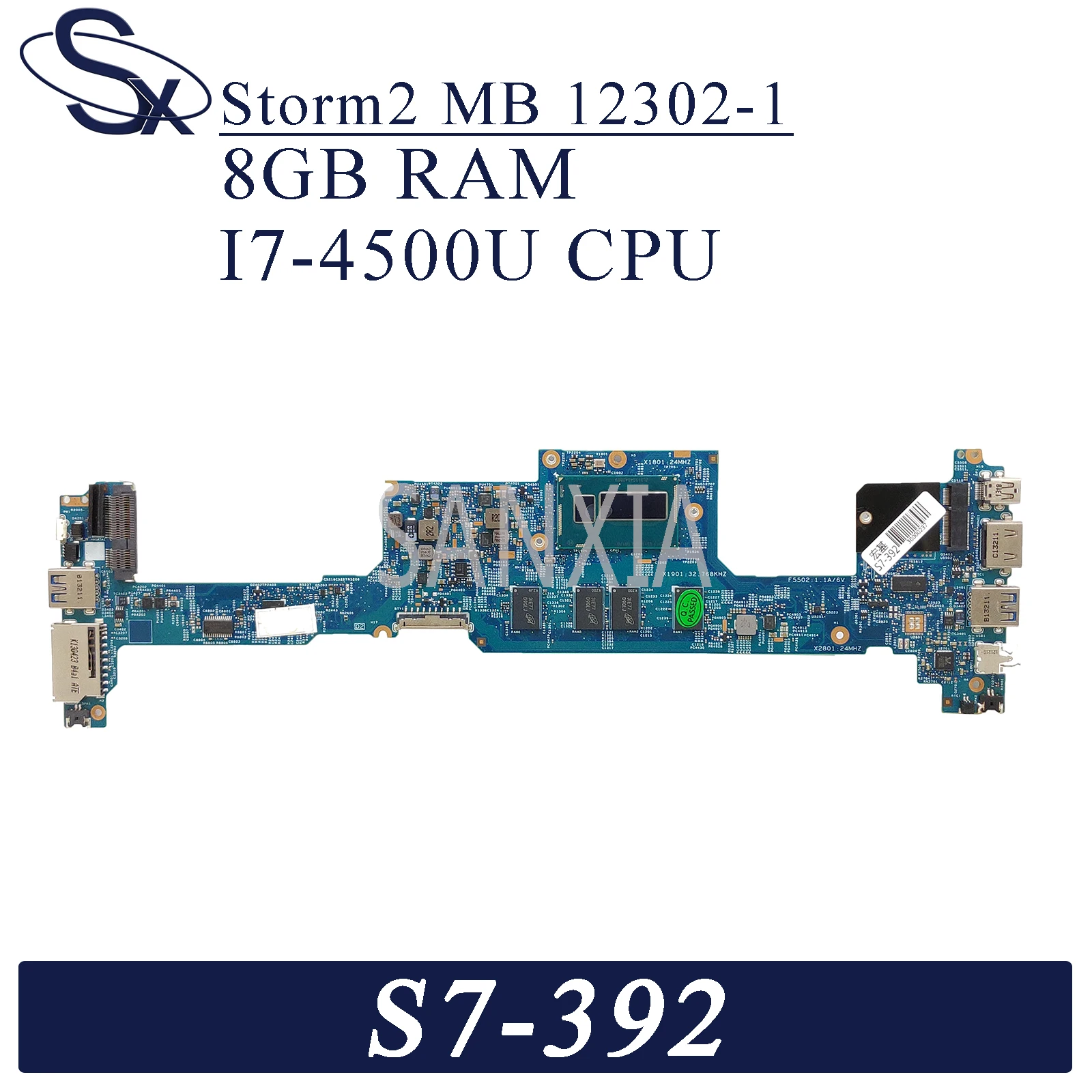 

Материнская плата KEFU 12302-1 для ноутбука Acer S7-392 оригинальная материнская плата 8GB-RAM I7-4500U CPU