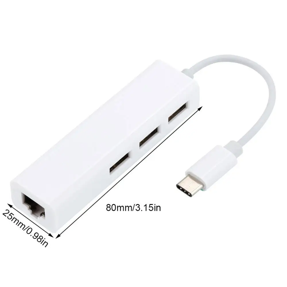 Разветвитель USB 3 1 типа C на RJ45 адаптер Ethernet Lan хаб Thunderbolt Dock для Macbook ПК|USB-хабы| |