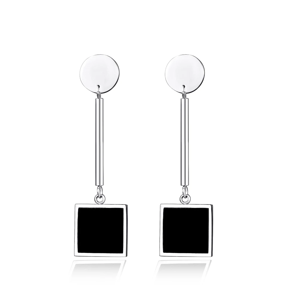 Женская Двухцветная бижутерия из нержавеющей стали E17016|dangle drop earings|dangle earringsdrop dangle