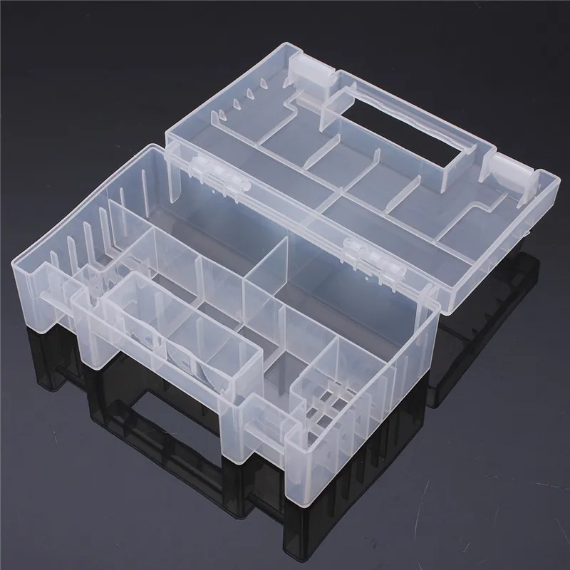 Прозрачный жесткий пластиковый чехол держатель коробка для хранения батарей AA AAA