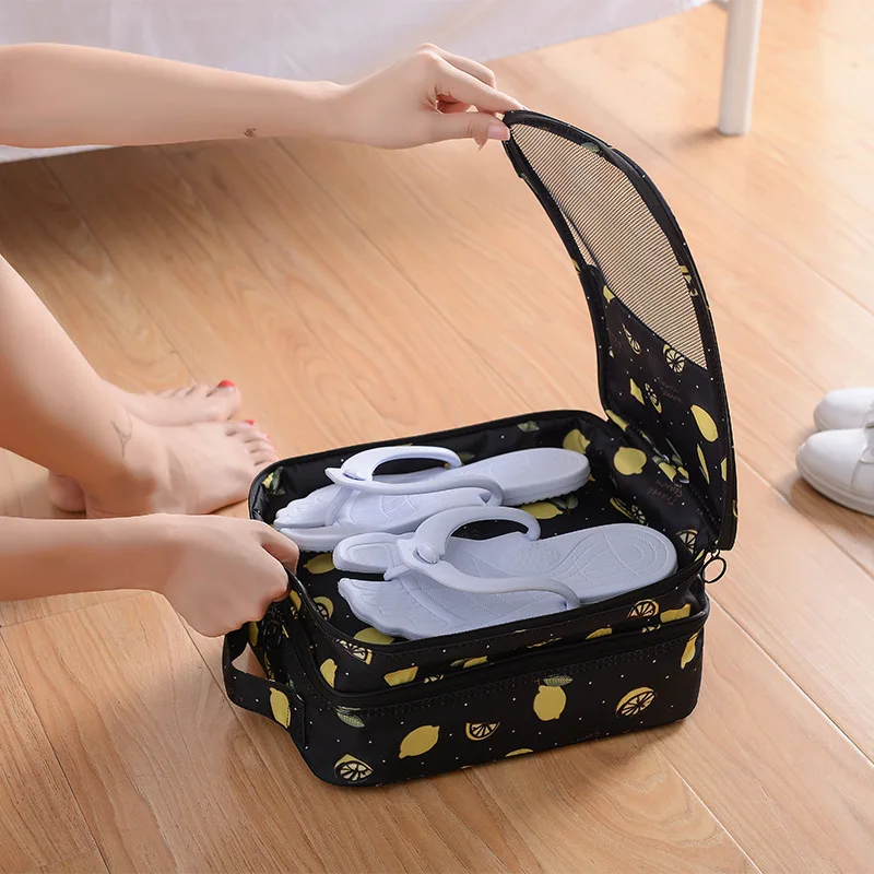 Portable Shoes Dustproof Storage Bag Women Men Double Waterproof Shoe Organizer Multifunction Travel Shoes Sorting Storage Box