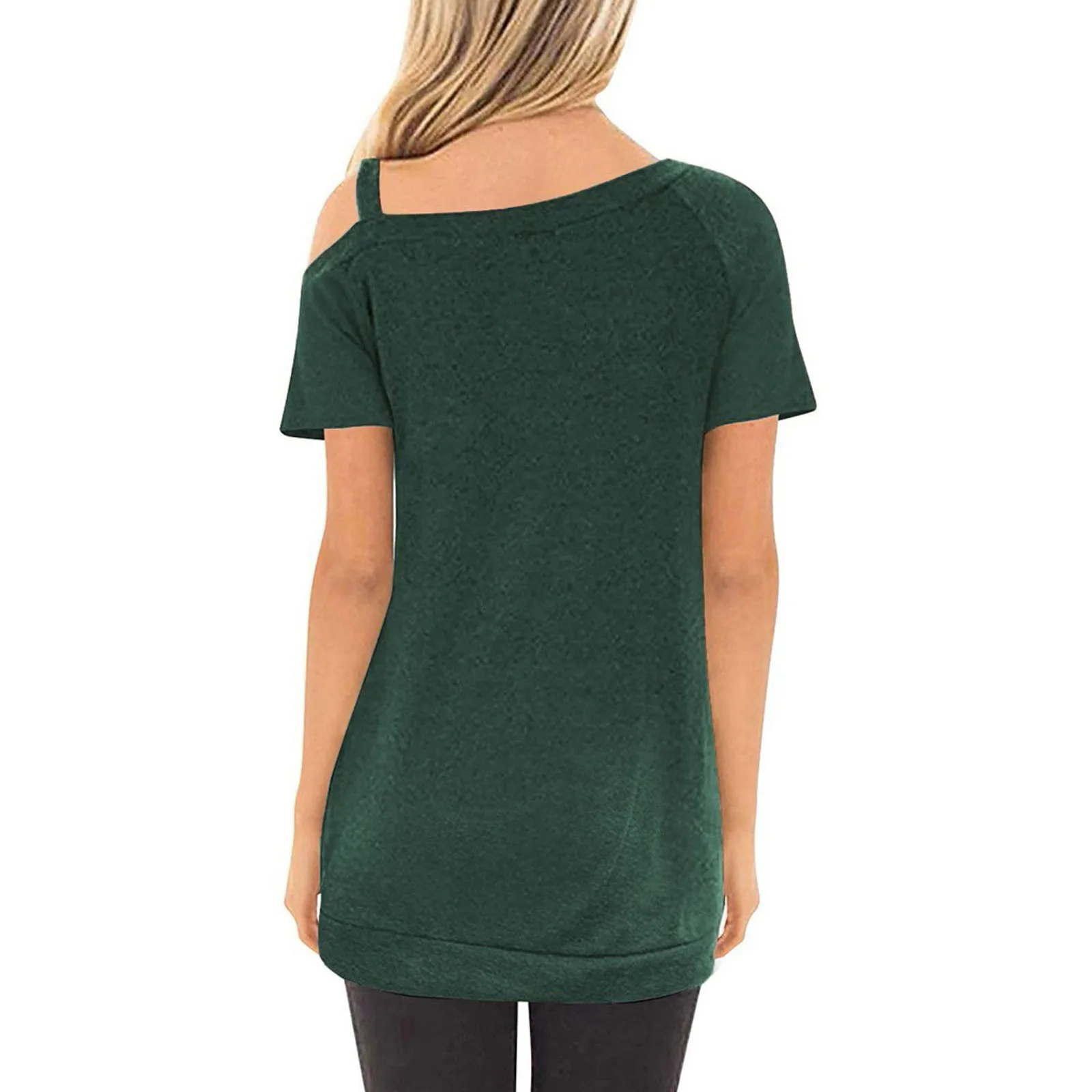 С открытыми плечами фиолетовая туника с изображением Топы для женщин Vetement Femme