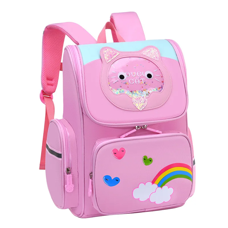 Рюкзак для девочек, с 3d-рисунком, для начальной школы, водонепроницаемый, От 6 до 12 лет, легкая школьная сумка