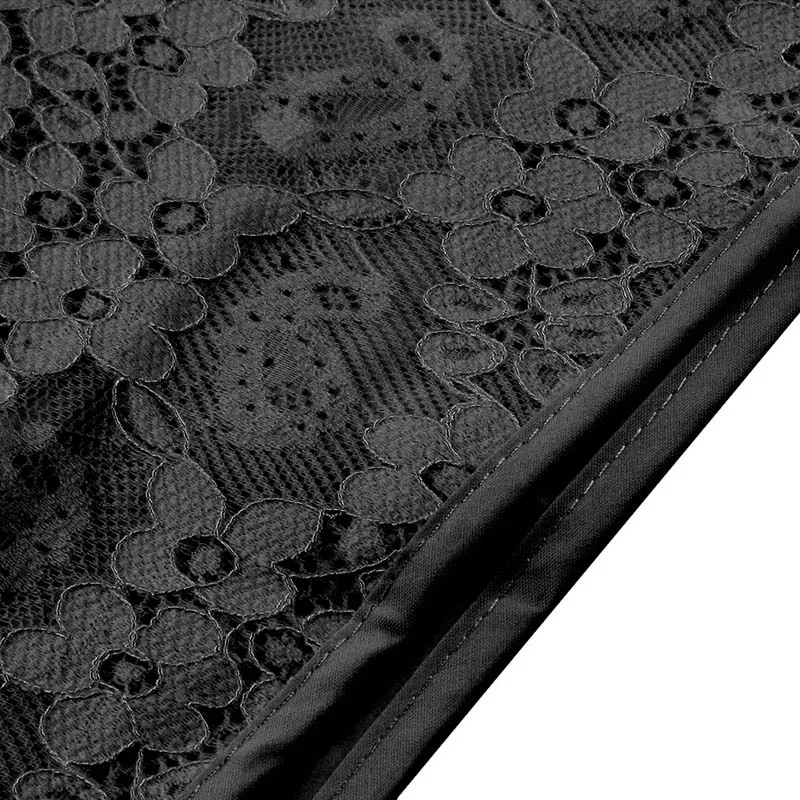 

Black And White New Wild Beautiful Decorative Pearl Buckle Hollow Lace Fake Collar Double Fabric women's Clothing Accessories