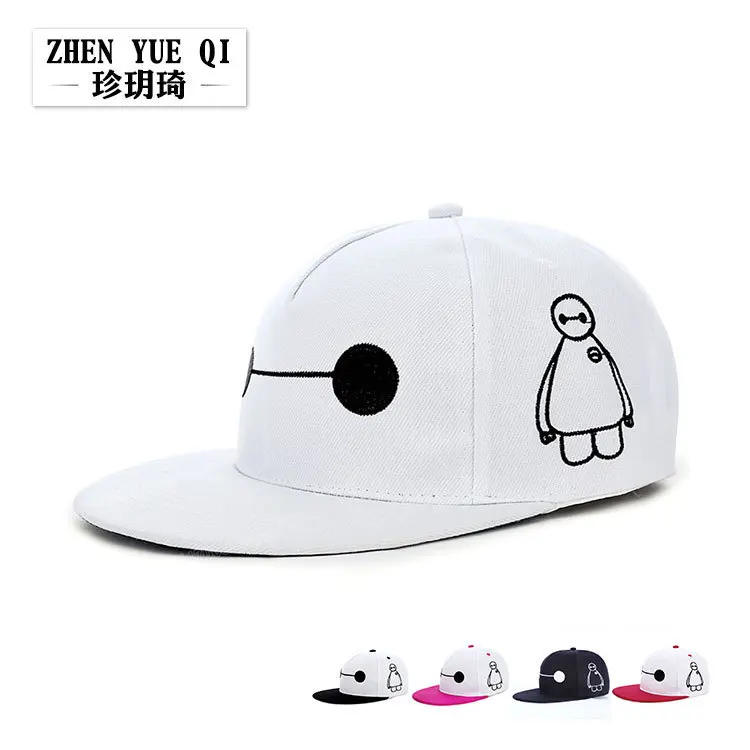 Головной убор Big Hero 6 Baymax кепка в стиле хип-хоп мультяшная Кепка с плоским альбомом