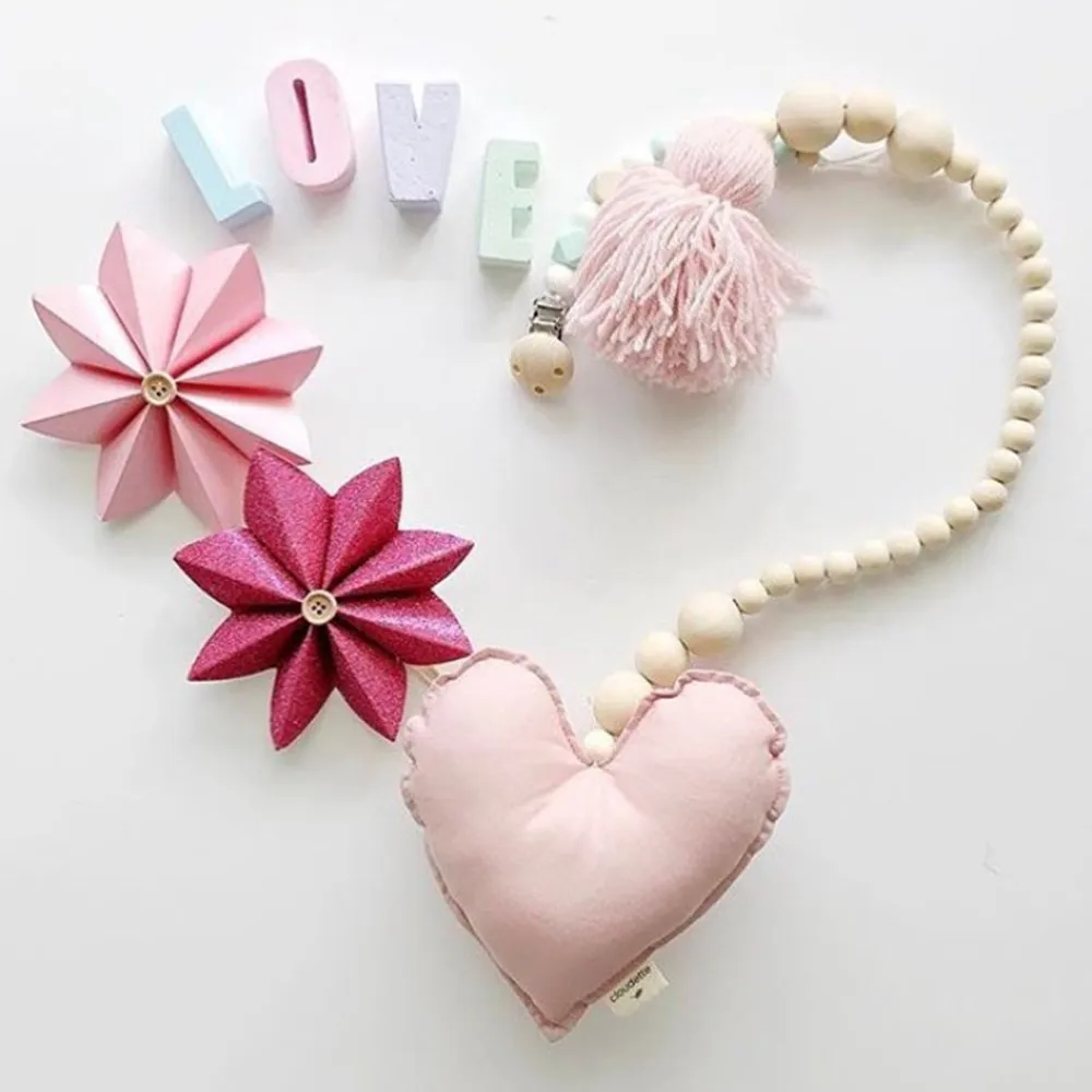 Скандинавские Детские декоративные подушки луна звезды деревянные бусины