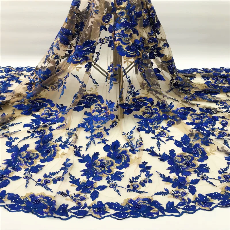 

African Lace Fabric 2019 Embroidered Nigerian Laces Fabric Bridal High Quality French Tulle Lace Fabric For Wedding Party J6-85