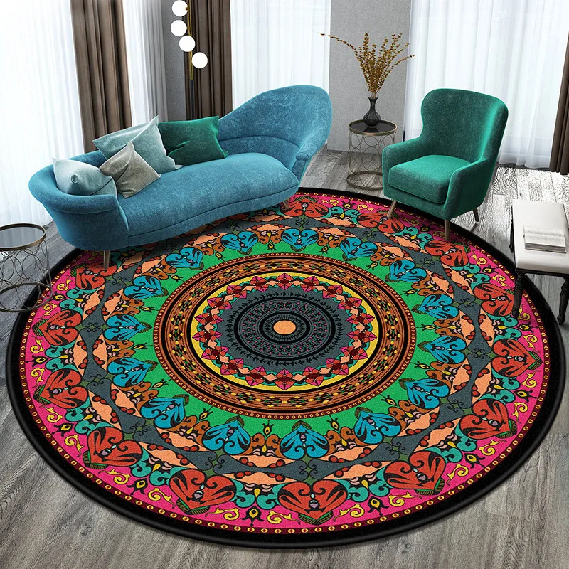 

Carpets for Living Room Bedroom Anti-Slip Floor Mats Kids Room Round Soft Area Rug Nordic Fashion Carpet Rugs Modern Mat Blanket