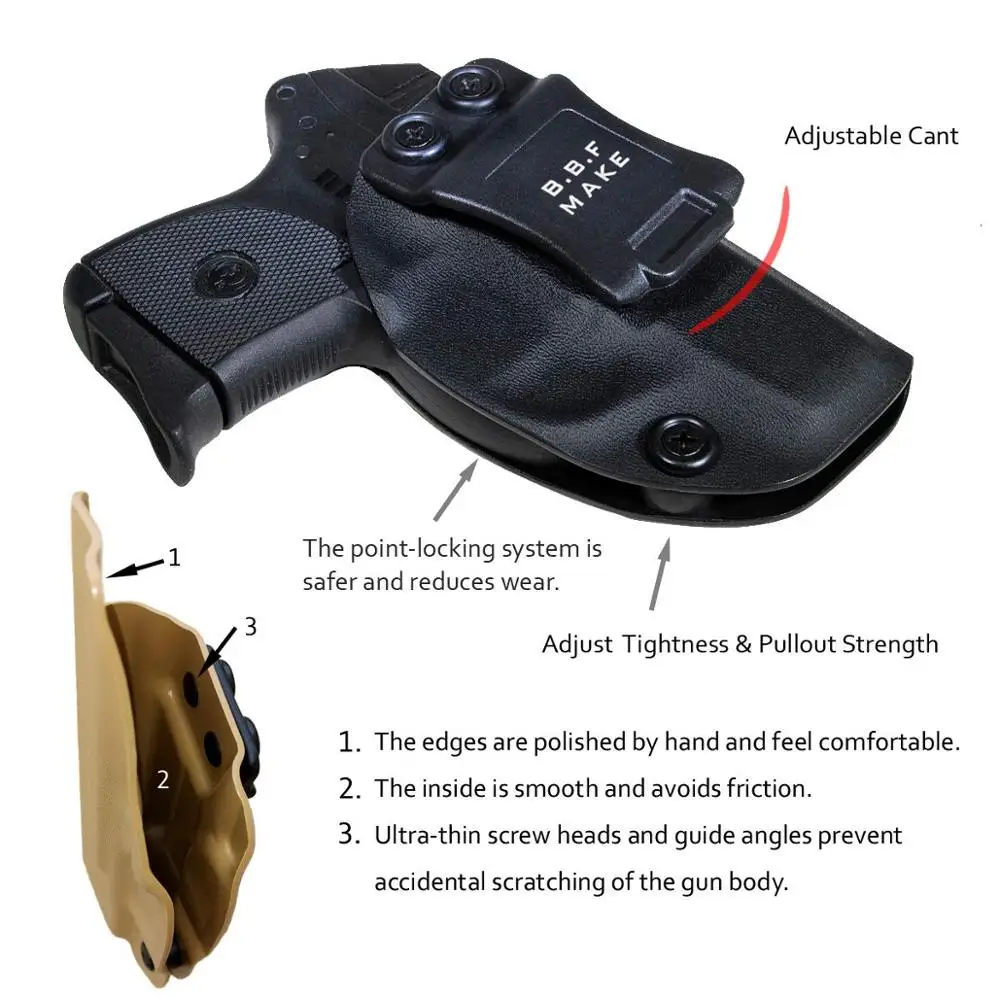 BBF Make IWB KYDEX кобура на заказ подходит: Ruger LCP 380 Пистолет Чехол внутри скрытый пояс