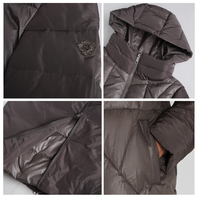 MODERN NEW SAGA Куртка Зимняя Женская Стеганое Пальто Женское Зимнее Парка Хлопковое