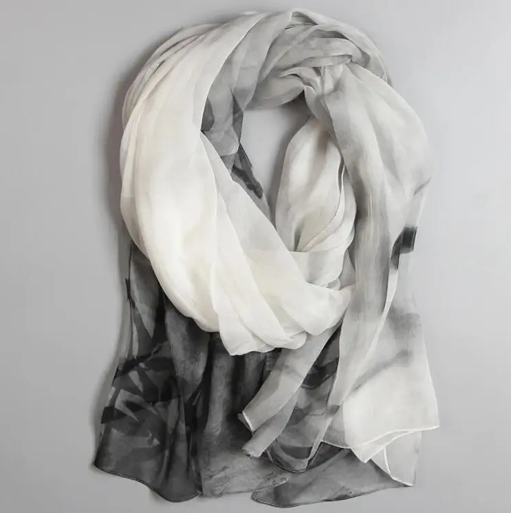 

Women's 100% Pure Silk Long Big Scarf Shawl Wrap Neckerchief multi colors 190X100cm 74"x39" TT022-2